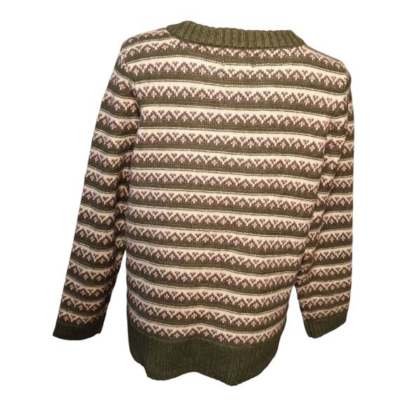 Croft & Barrow Women’s Fair Isle Ultra Soft Sweater Cabincore Nordic Winter Lg - Picture 4 of 11